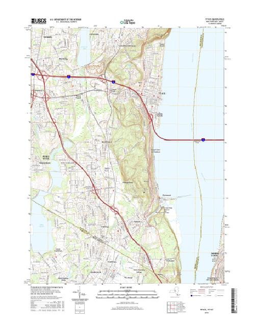 MyTopo Nyack, New York USGS Quad Topo Map