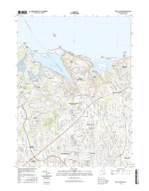 MyTopo Port Jefferson, New York USGS Quad Topo Map