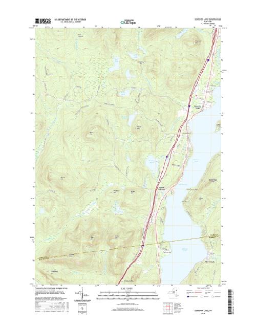 MyTopo Schroon Lake, New York USGS Quad Topo Map