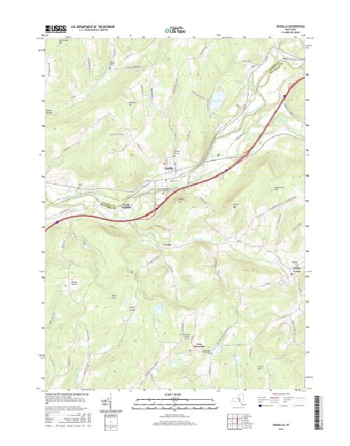 MyTopo Unadilla, New York USGS Quad Topo Map