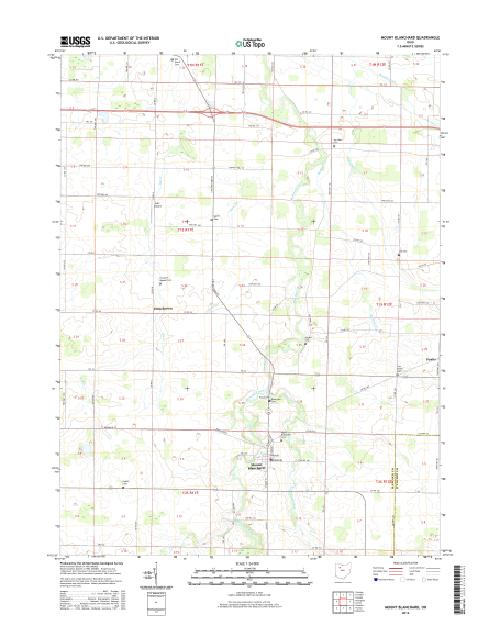 MyTopo Mount Blanchard, Ohio USGS Quad Topo Map