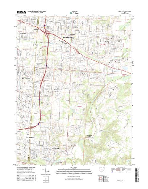 MyTopo Bellbrook, Ohio USGS Quad Topo Map