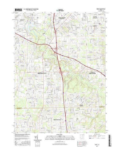 MyTopo Berea, Ohio USGS Quad Topo Map