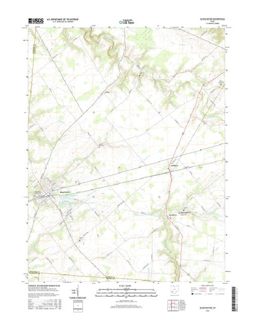 MyTopo Blanchester, Ohio USGS Quad Topo Map