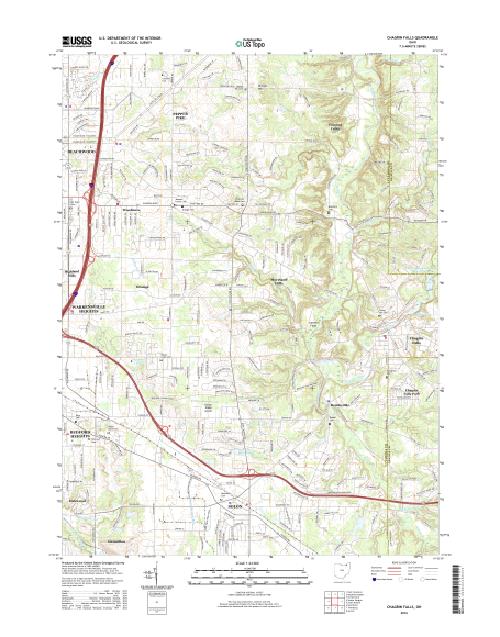 MyTopo Chagrin Falls, Ohio USGS Quad Topo Map