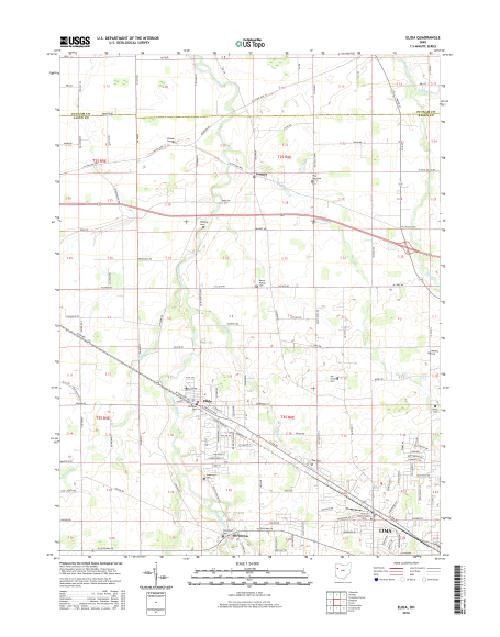 MyTopo Elida, Ohio USGS Quad Topo Map