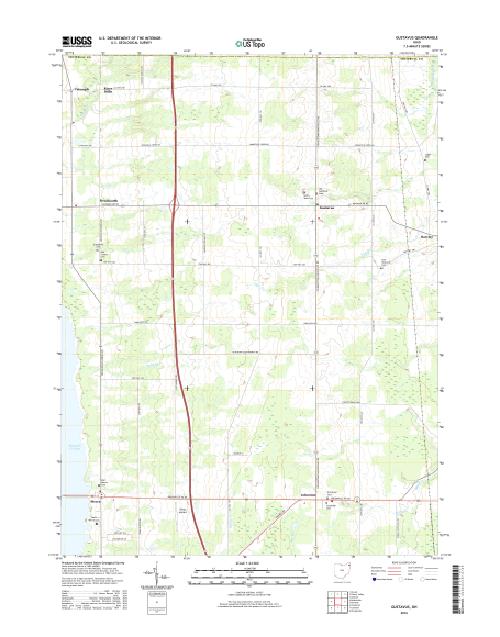 MyTopo Gustavus, Ohio USGS Quad Topo Map
