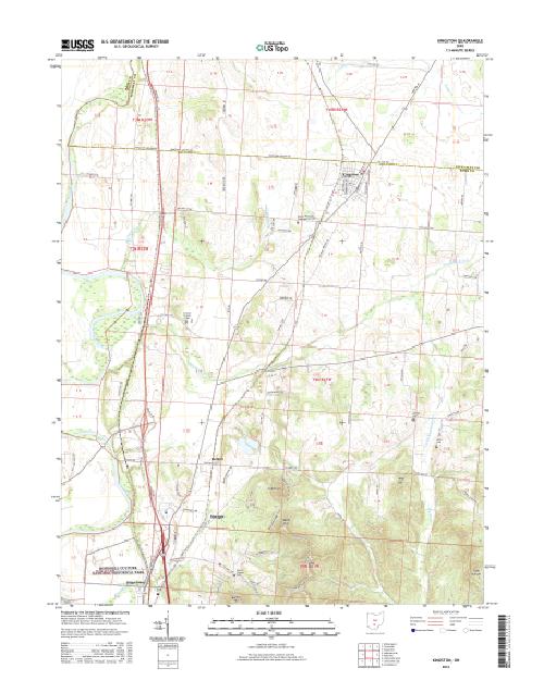 MyTopo Kingston, Ohio USGS Quad Topo Map