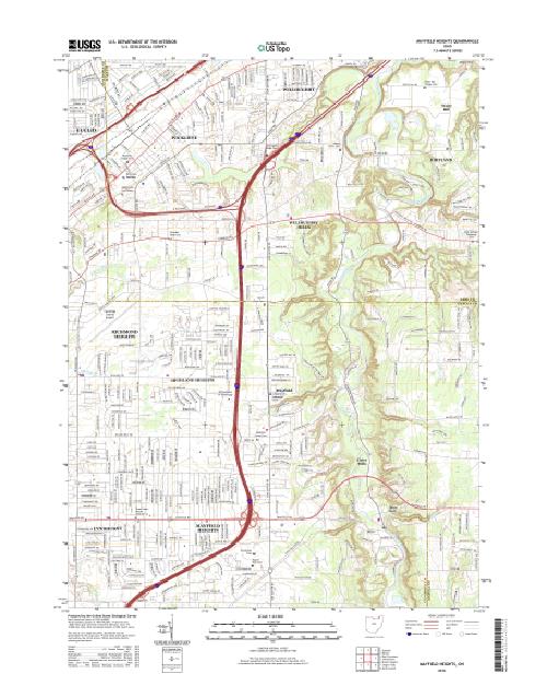 MyTopo Mayfield Heights, Ohio USGS Quad Topo Map