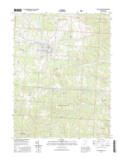 MyTopo New Lexington, Ohio USGS Quad Topo Map