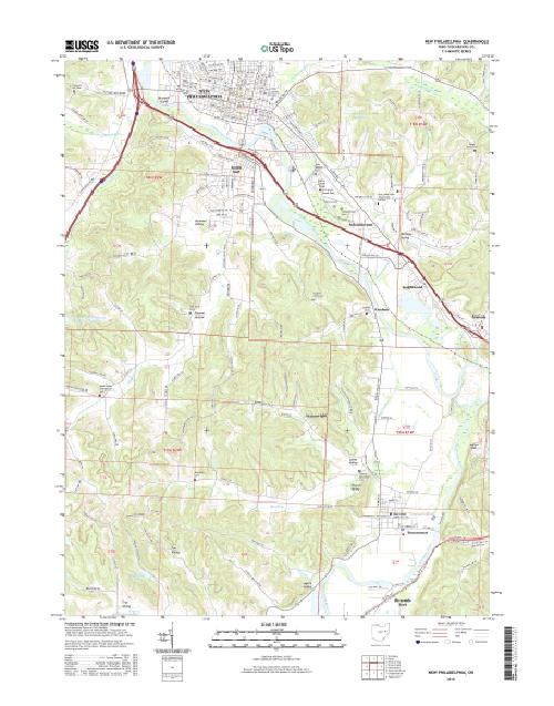 MyTopo New Philadelphia, Ohio USGS Quad Topo Map