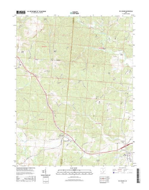 MyTopo Rio Grande, Ohio USGS Quad Topo Map