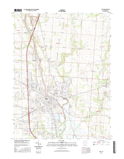 MyTopo Troy, Ohio USGS Quad Topo Map