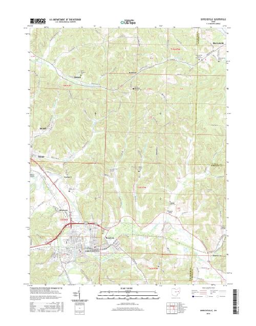 MyTopo Uhrichsville, Ohio USGS Quad Topo Map
