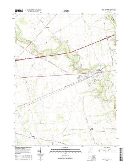MyTopo West Jefferson, Ohio USGS Quad Topo Map