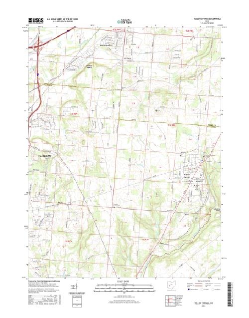 MyTopo Yellow Springs, Ohio USGS Quad Topo Map