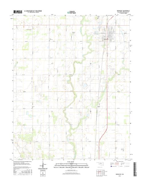 MyTopo Hennessey, Oklahoma USGS Quad Topo Map