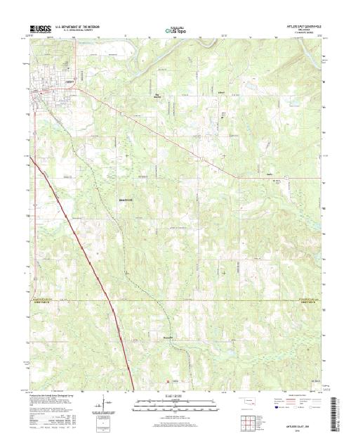 MyTopo Antlers East, Oklahoma USGS Quad Topo Map
