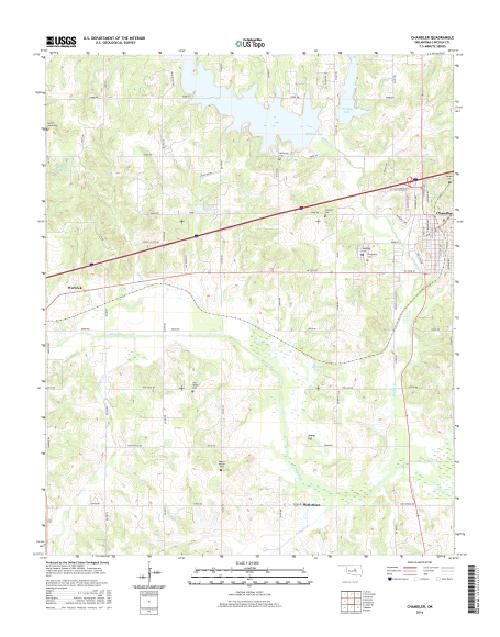 MyTopo Chandler, Oklahoma USGS Quad Topo Map