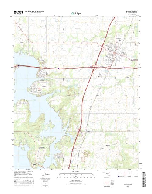 MyTopo Checotah, Oklahoma USGS Quad Topo Map