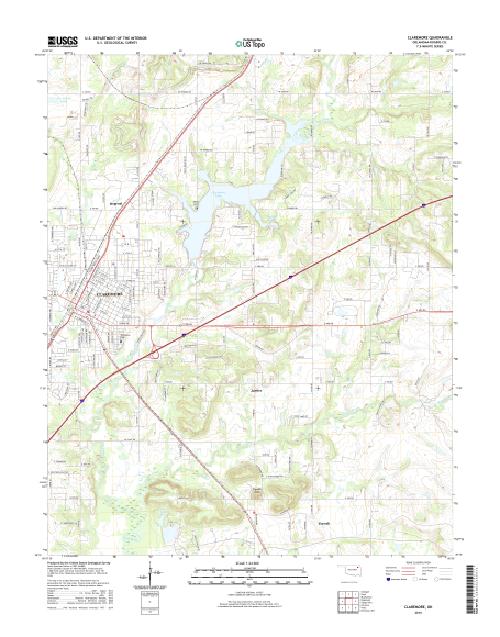 MyTopo Claremore, Oklahoma USGS Quad Topo Map