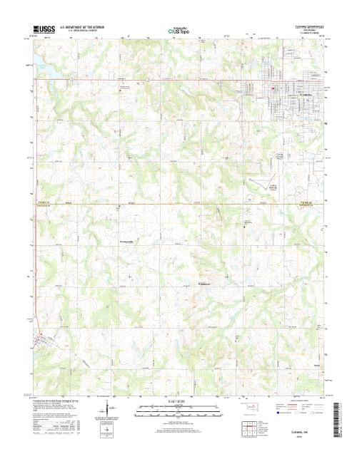 MyTopo Cushing, Oklahoma USGS Quad Topo Map