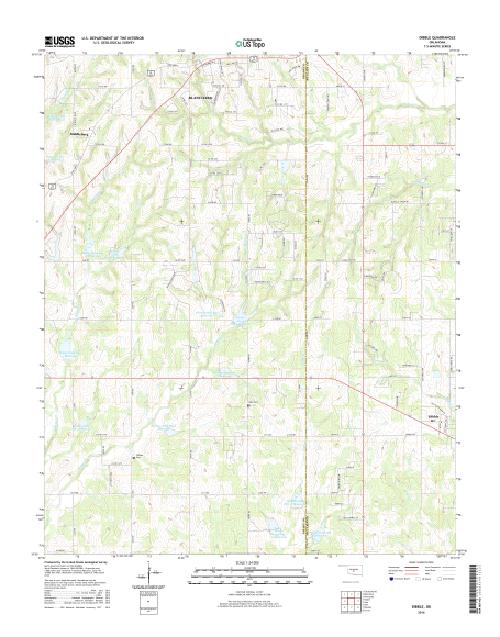 MyTopo Dibble, Oklahoma USGS Quad Topo Map