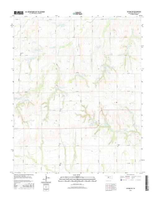 MyTopo Gotebo NW, Oklahoma USGS Quad Topo Map