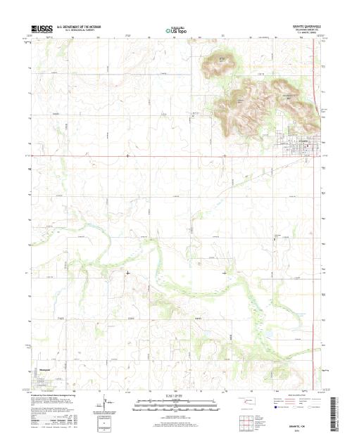 MyTopo Granite, Oklahoma USGS Quad Topo Map