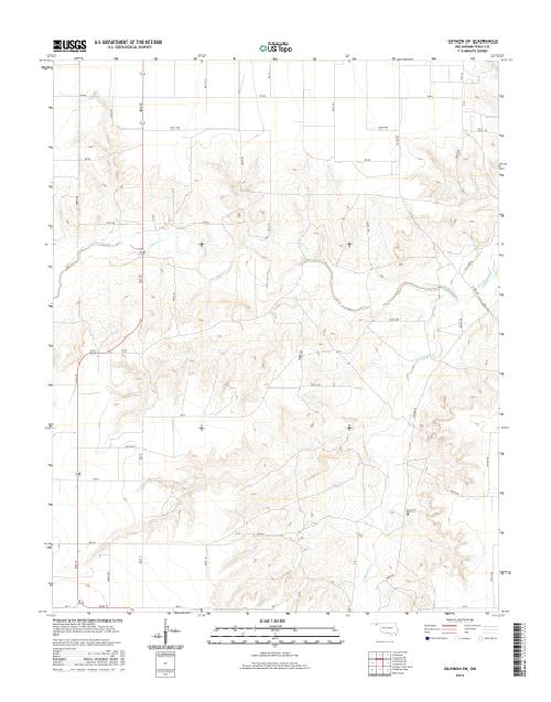 MyTopo Guymon SW, Oklahoma USGS Quad Topo Map