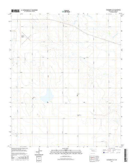 MyTopo Hackberry Flat, Oklahoma USGS Quad Topo Map