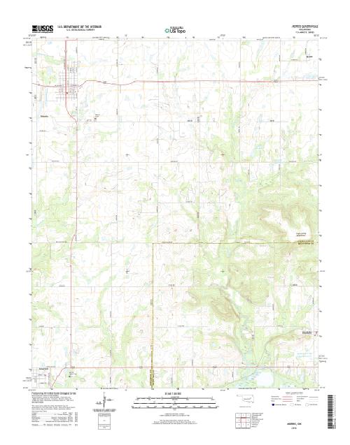 MyTopo Morris, Oklahoma USGS Quad Topo Map