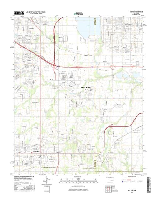 MyTopo Mustang, Oklahoma USGS Quad Topo Map