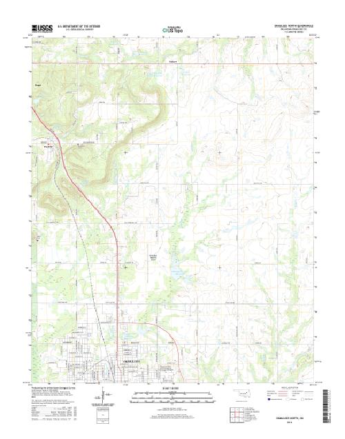 MyTopo Okmulgee North, Oklahoma USGS Quad Topo Map