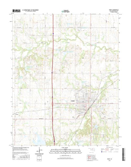 MyTopo Perry, Oklahoma USGS Quad Topo Map