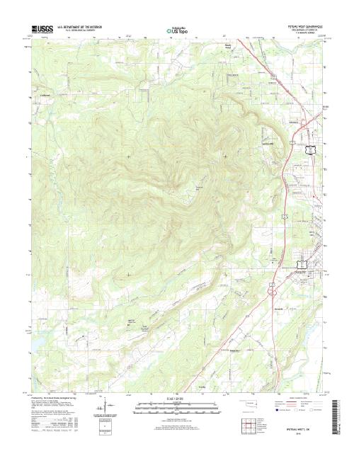 MyTopo Poteau West, Oklahoma USGS Quad Topo Map
