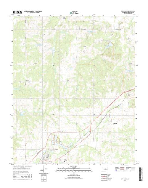 MyTopo Roff North, Oklahoma USGS Quad Topo Map