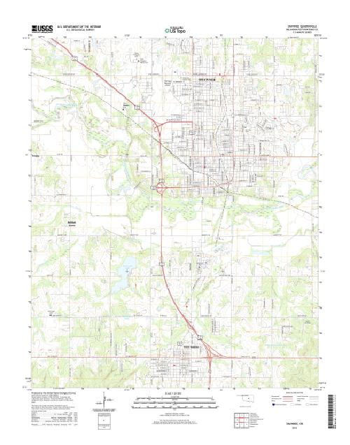 MyTopo Shawnee, Oklahoma USGS Quad Topo Map