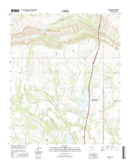 MyTopo Springer, Oklahoma USGS Quad Topo Map