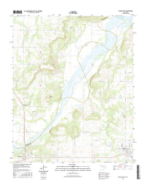 MyTopo Stigler West, Oklahoma USGS Quad Topo Map