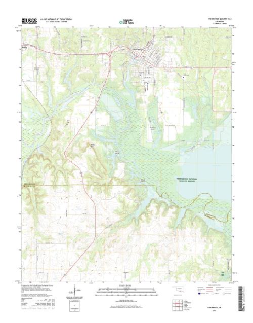 MyTopo Tishomingo, Oklahoma USGS Quad Topo Map