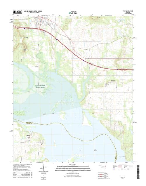MyTopo Vian, Oklahoma USGS Quad Topo Map