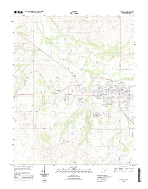 MyTopo Woodward, Oklahoma USGS Quad Topo Map