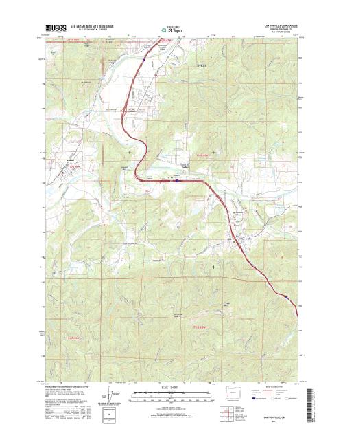 MyTopo Canyonville, Oregon USGS Quad Topo Map