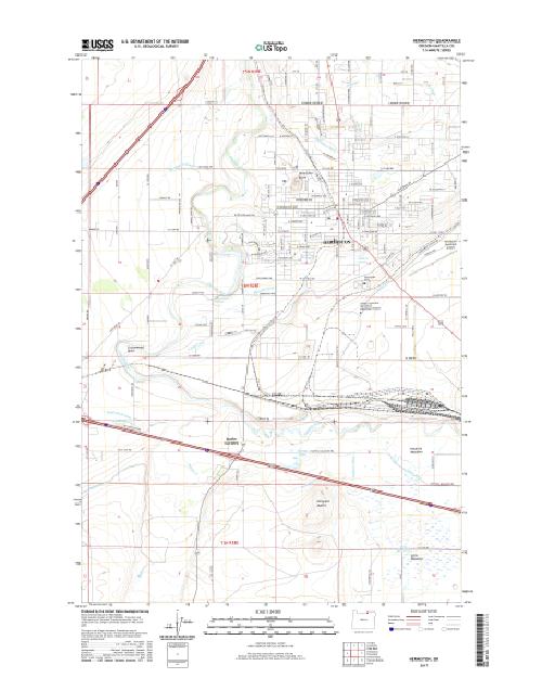 MyTopo Hermiston, Oregon USGS Quad Topo Map