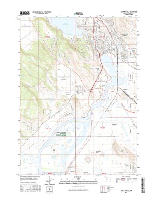 MyTopo Klamath Falls, Oregon USGS Quad Topo Map