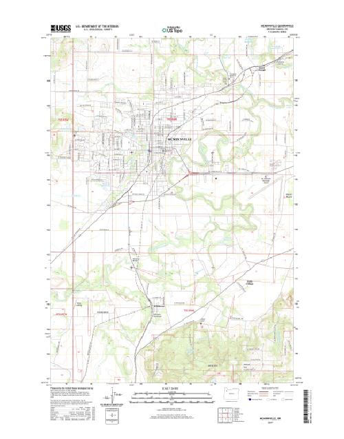 MyTopo McMinnville, Oregon USGS Quad Topo Map