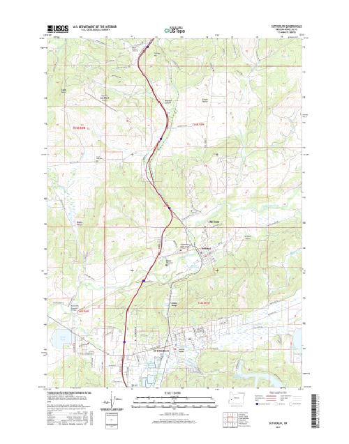 MyTopo Sutherlin, Oregon USGS Quad Topo Map