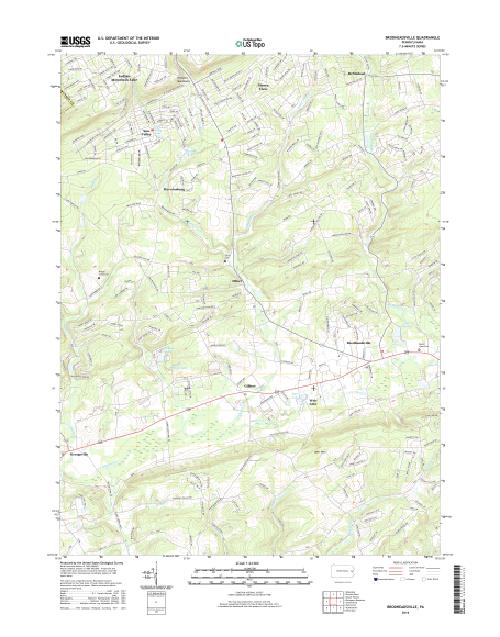 MyTopo Brodheadsville, Pennsylvania USGS Quad Topo Map
