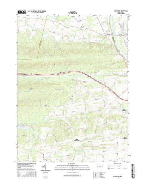MyTopo Allenwood, Pennsylvania USGS Quad Topo Map